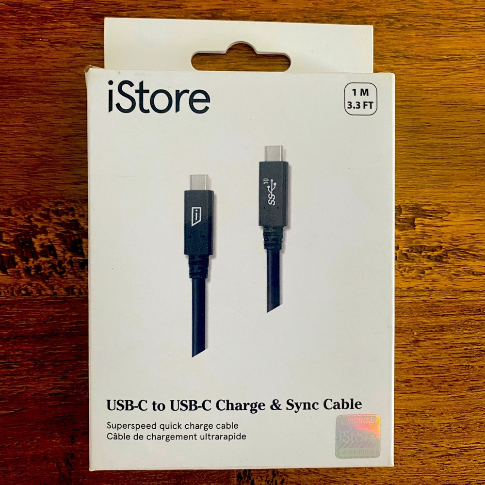 iStore USB-C to USB-C Charge & Sync Cable - ACC1001CAI